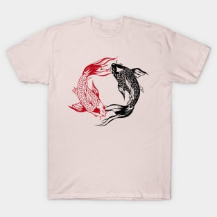 Two Koi Fish Japanese yinyang T-Shirt